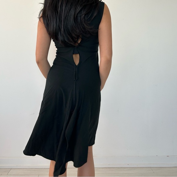 m.a+ Maurizio Amadei Black Sleeveless Asymmetrical Dress - X-Small - Picture 3 of 6